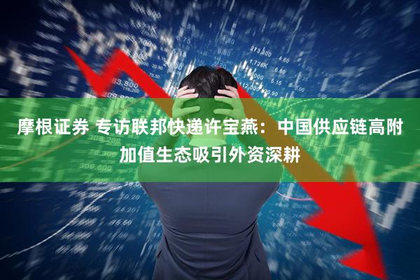 摩根证券 专访联邦快递许宝燕：中国供应链高附加值生态吸引外资深耕